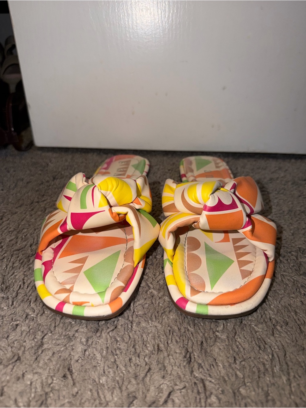 Women's Multicolor Knotted Slide Sandals